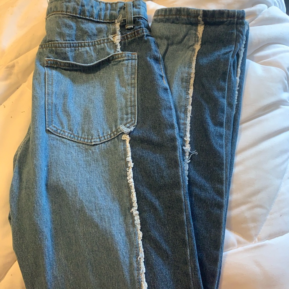 NWOT two toned blue jeans